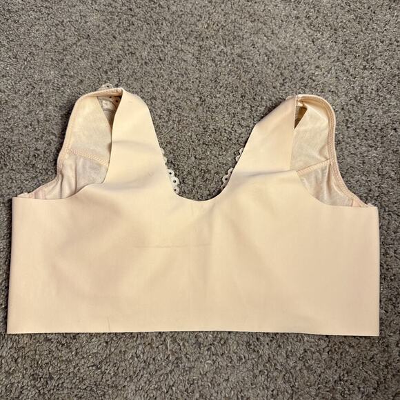 Swbreety 42/95 Smoothing Nude Wireless Padded Size Minimizer Bra Lace Lined - Picture 6 of 9